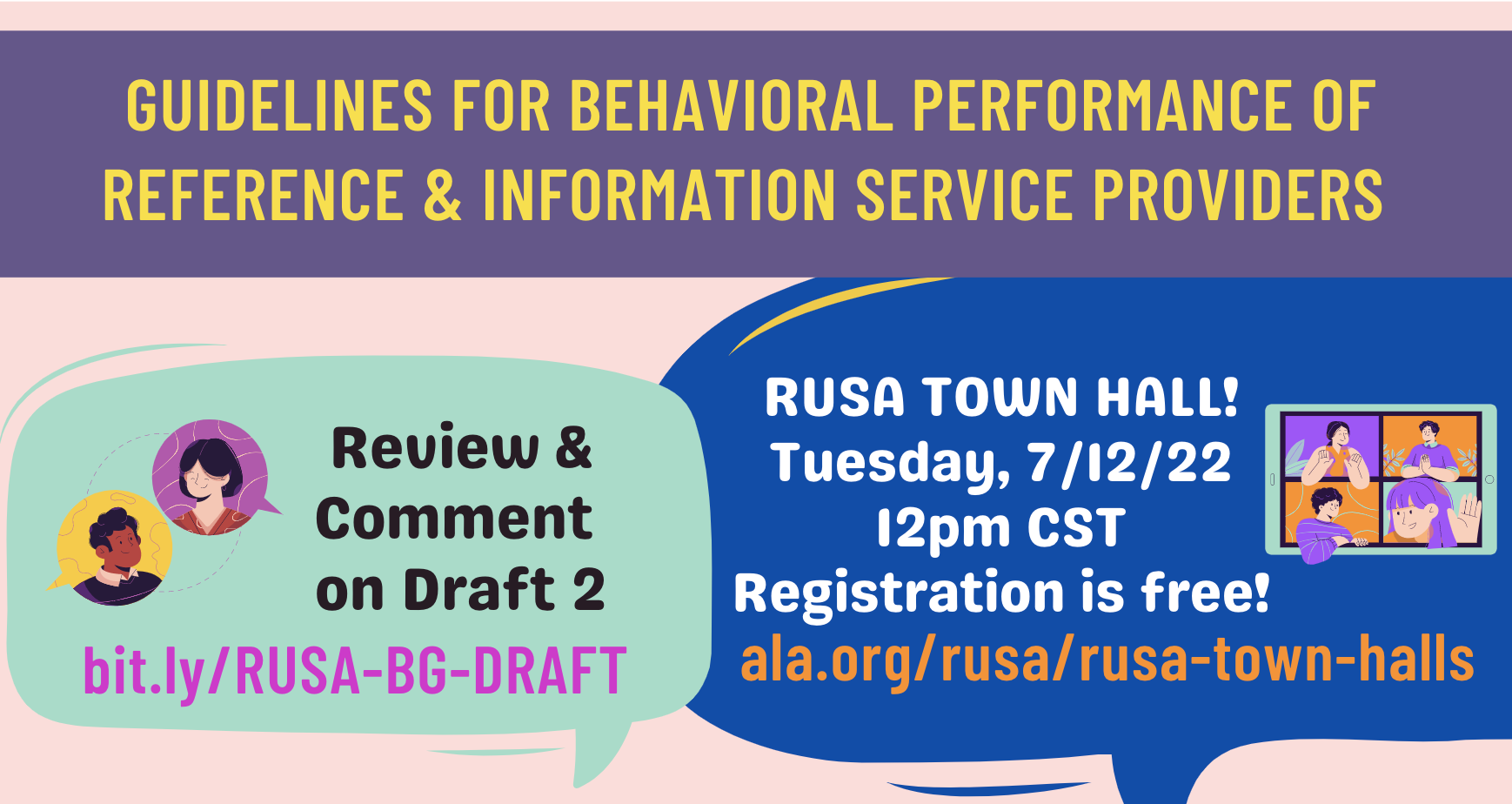 RUSA Guidelines for Behavioral Performance of Reference and Information Service Providers Town Hall & Draft 2